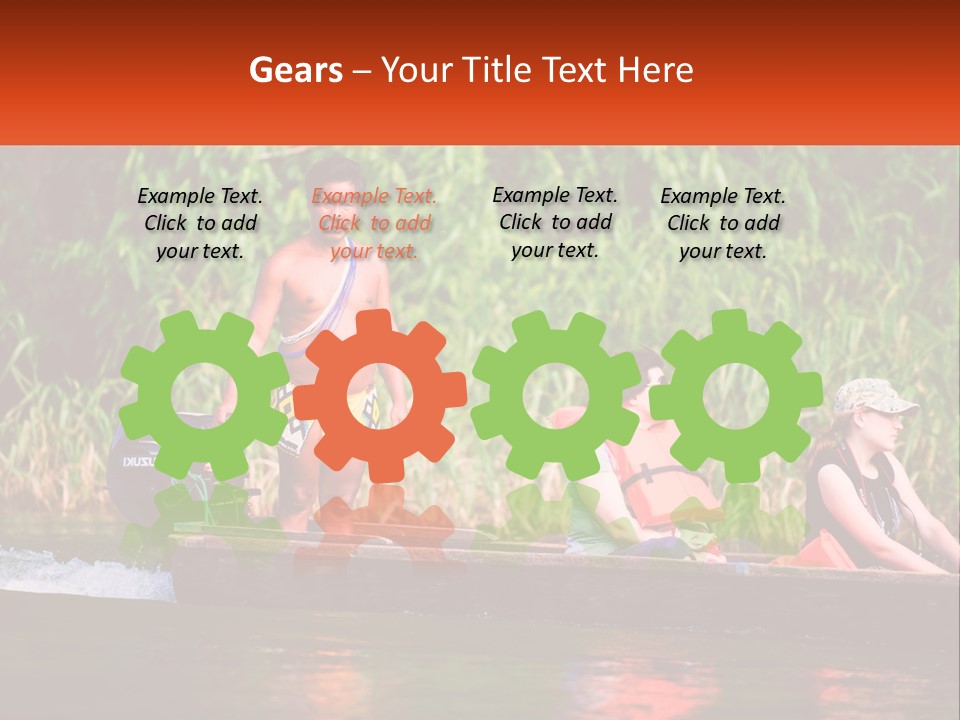 Blue Sky Background Leaf PowerPoint Template