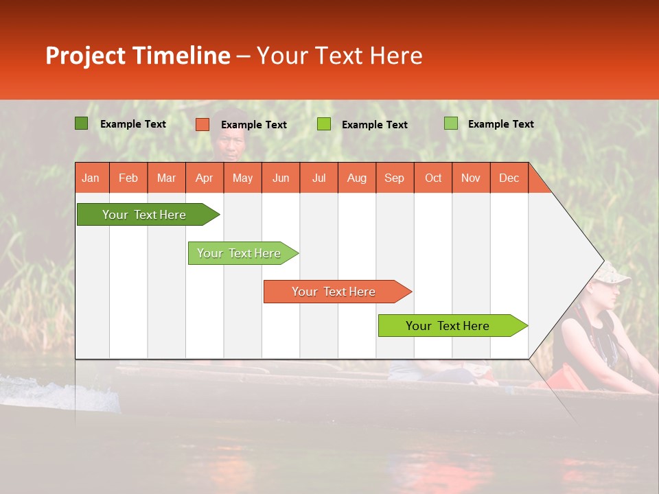 Blue Sky Background Leaf PowerPoint Template
