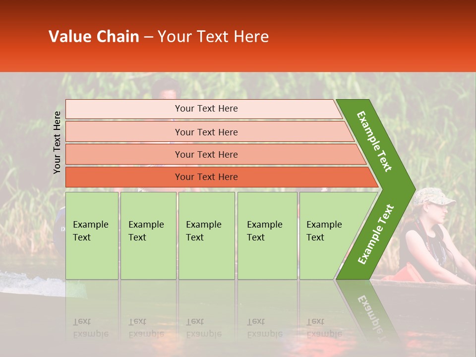 Blue Sky Background Leaf PowerPoint Template