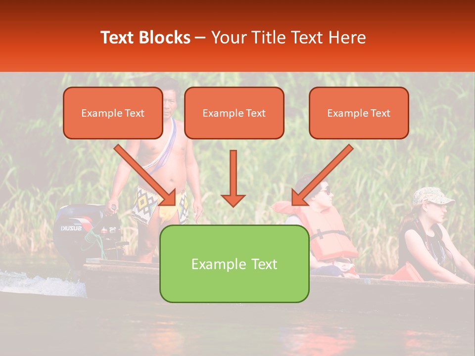 Blue Sky Background Leaf PowerPoint Template