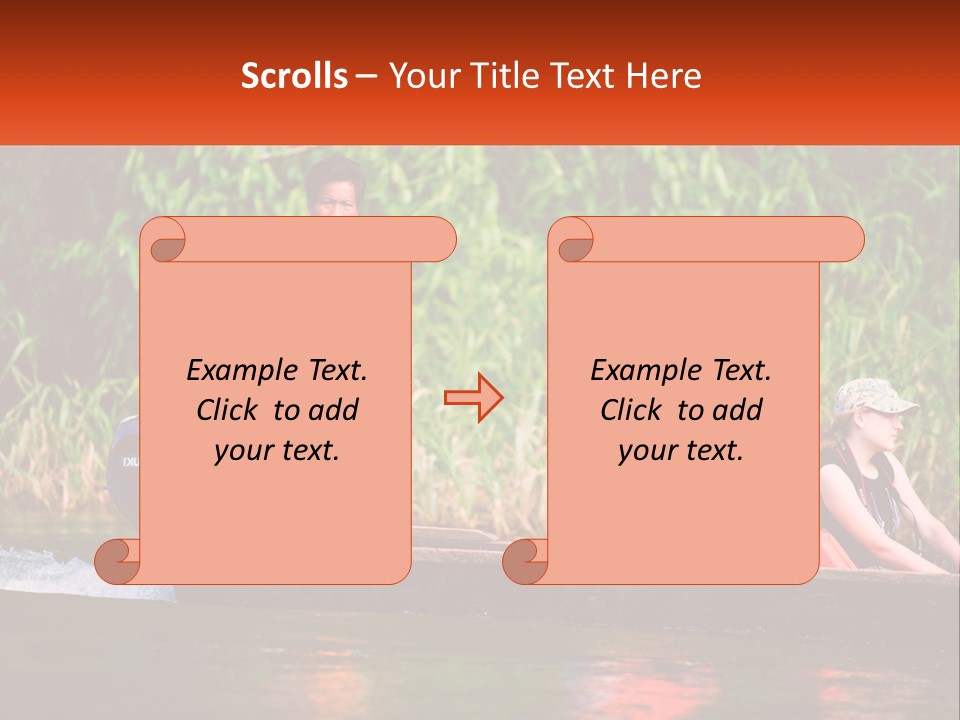 Blue Sky Background Leaf PowerPoint Template