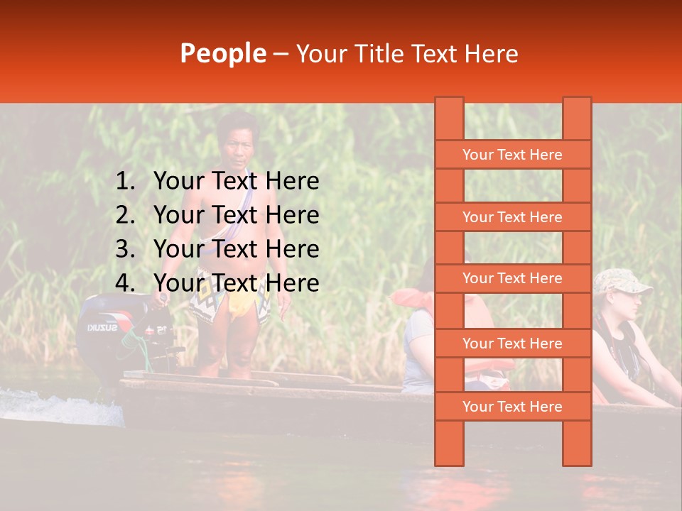 Blue Sky Background Leaf PowerPoint Template