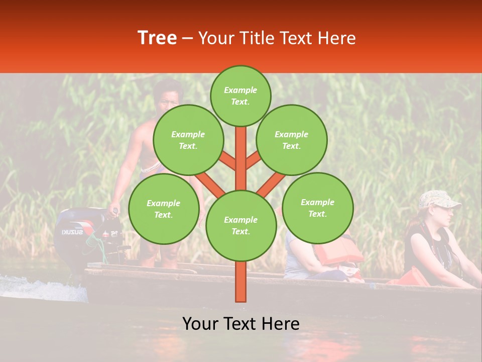 Blue Sky Background Leaf PowerPoint Template