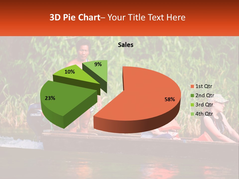 Blue Sky Background Leaf PowerPoint Template