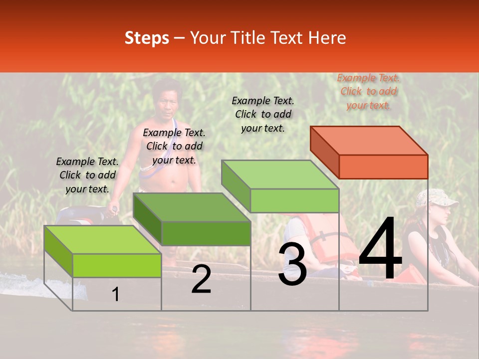 Blue Sky Background Leaf PowerPoint Template