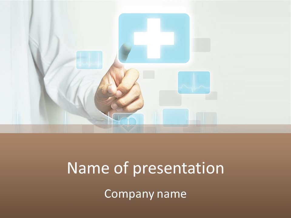 Grass Business Man PowerPoint Template