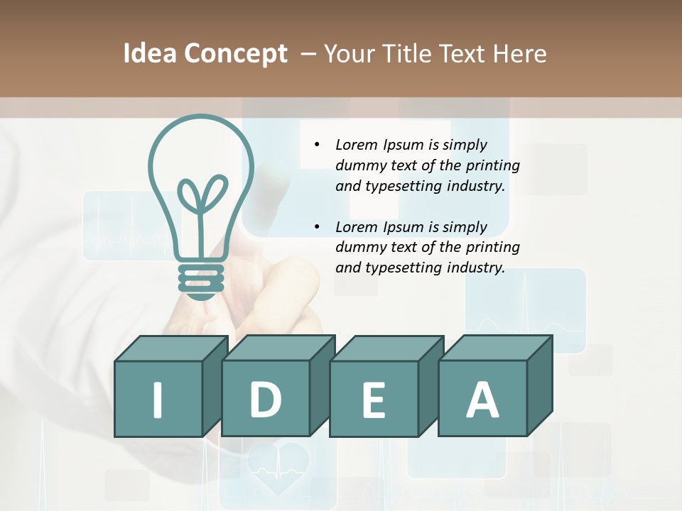 Grass Business Man PowerPoint Template
