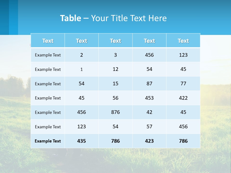 Sale Grass Cloud PowerPoint Template