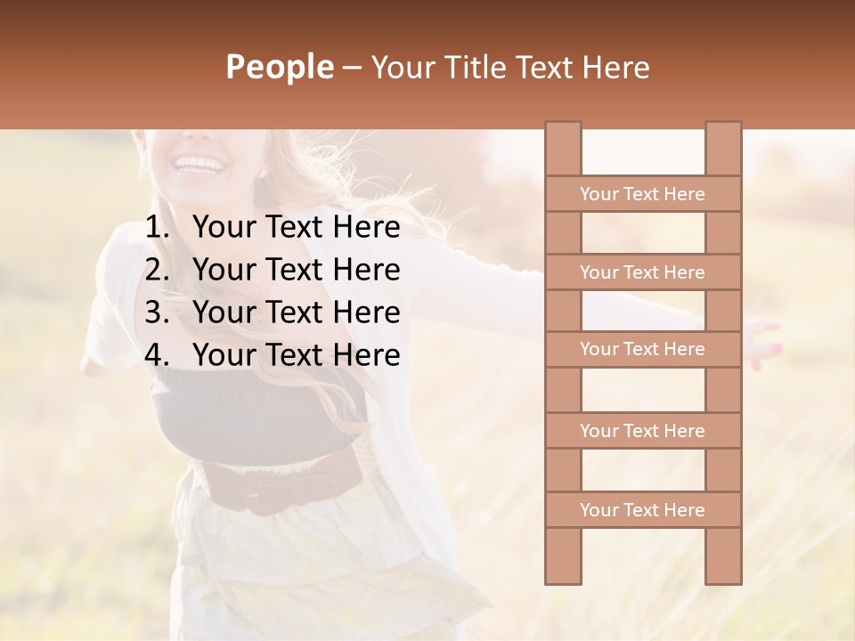 Structure Model Hand PowerPoint Template