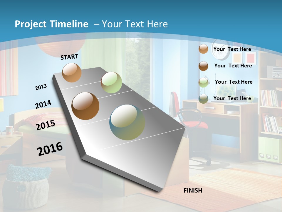 Man House Holding PowerPoint Template