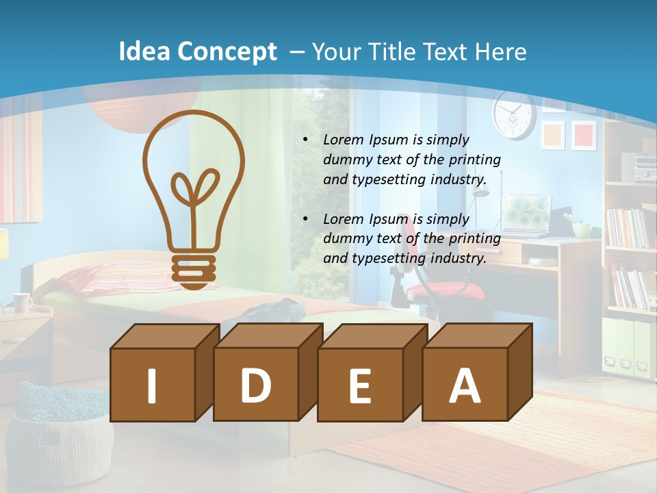 Man House Holding PowerPoint Template