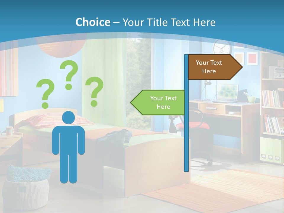 Man House Holding PowerPoint Template