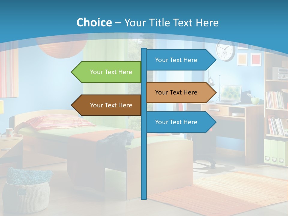 Man House Holding PowerPoint Template