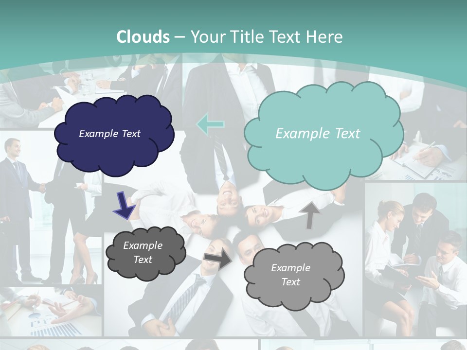 Blue Sky Holding Selling PowerPoint Template