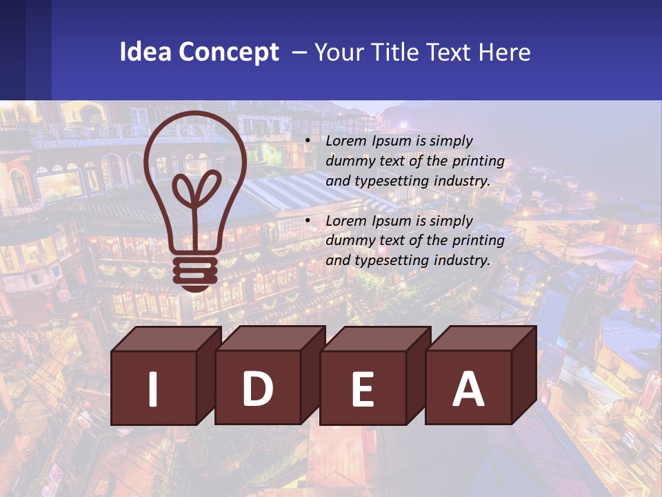 Grass Construct House PowerPoint Template