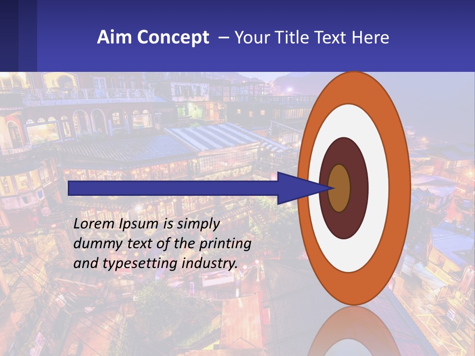 Grass Construct House PowerPoint Template