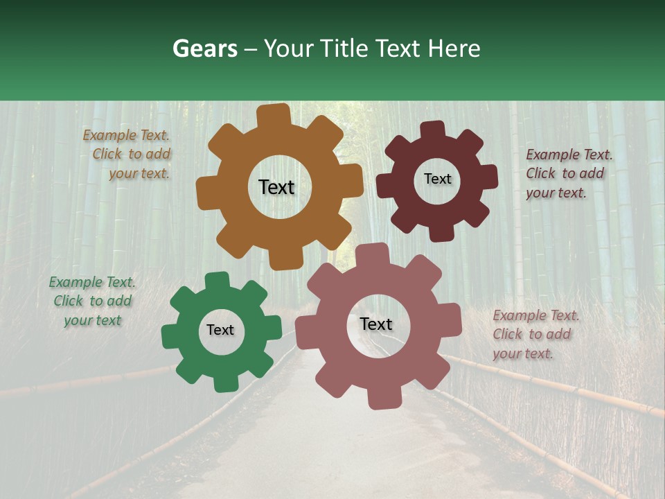 Hand Rent Leaf PowerPoint Template