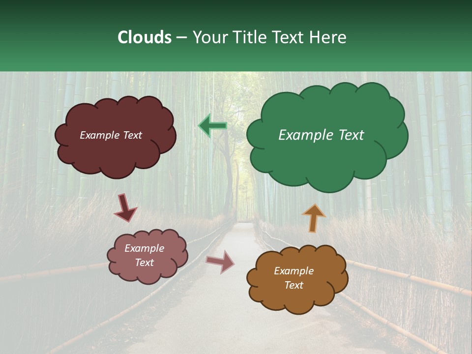 Hand Rent Leaf PowerPoint Template