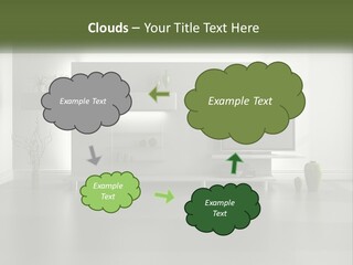 Blue Sky Cloud Holding PowerPoint Template