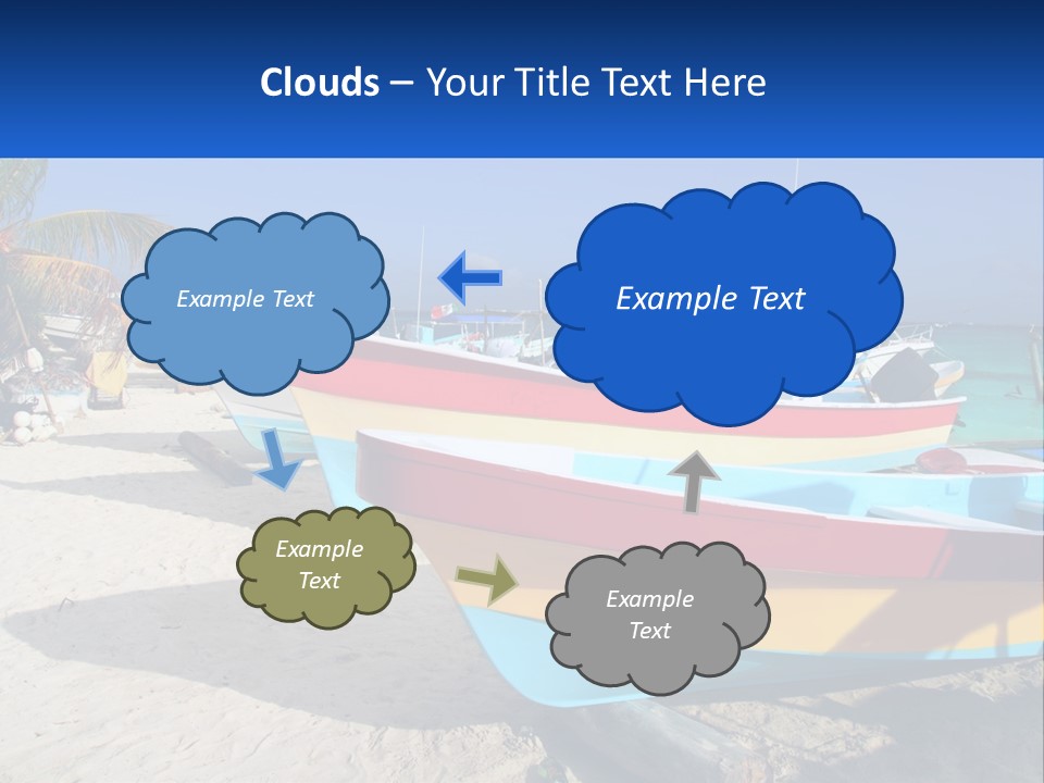 Selling Blue Sky Human Hand PowerPoint Template