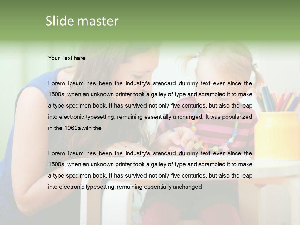 Selling Model Garden PowerPoint Template