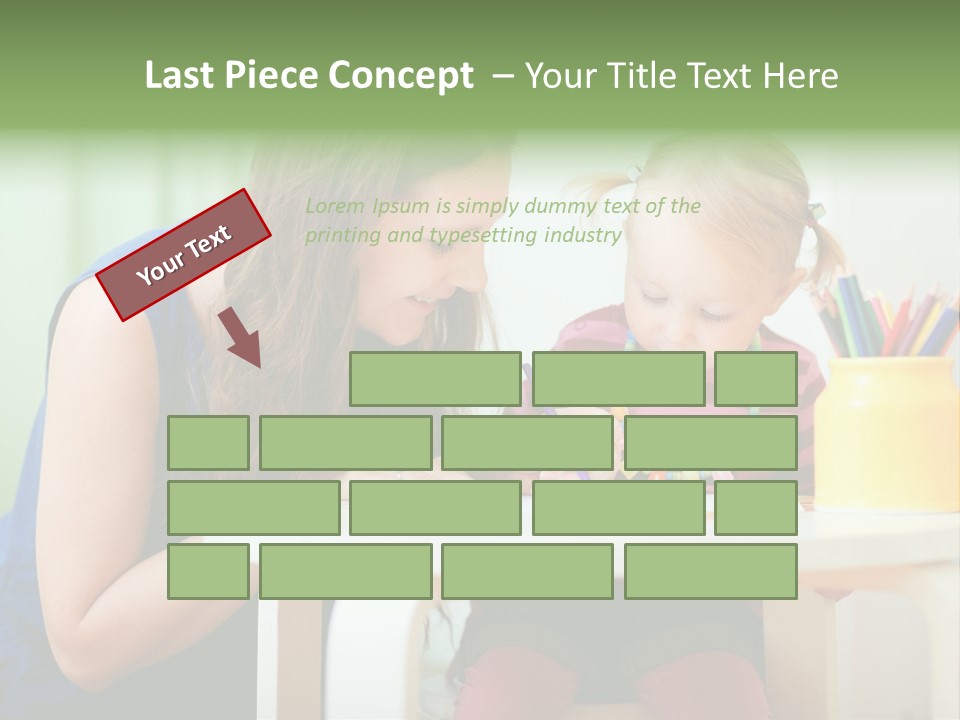 Selling Model Garden PowerPoint Template