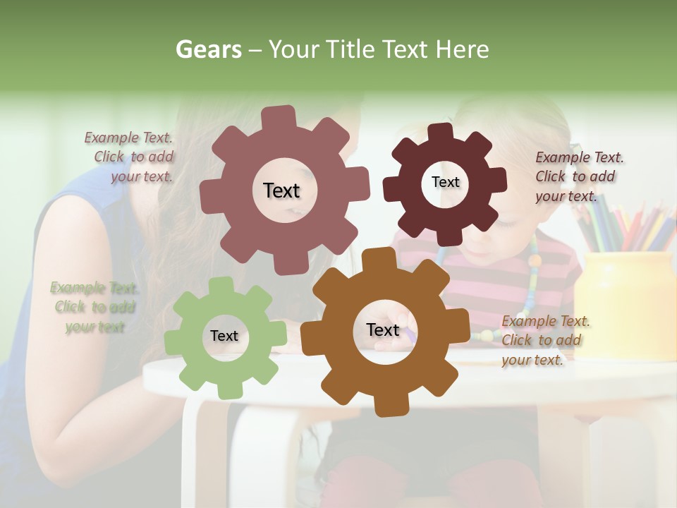 Selling Model Garden PowerPoint Template