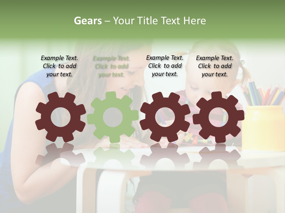 Selling Model Garden PowerPoint Template