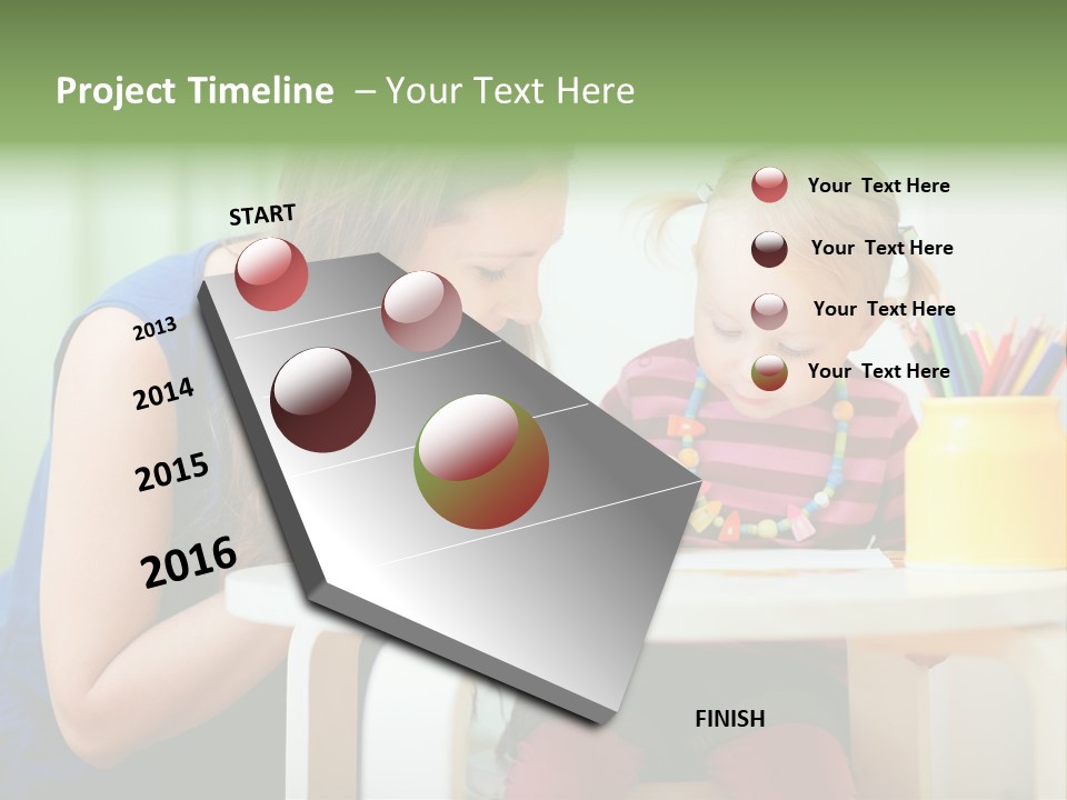 Selling Model Garden PowerPoint Template