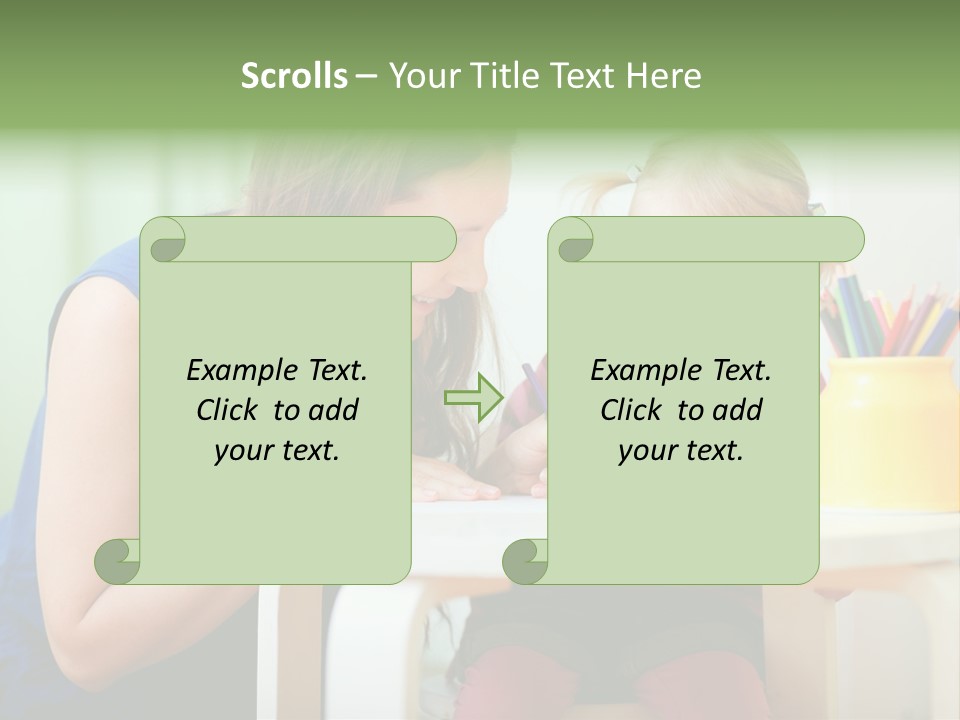 Selling Model Garden PowerPoint Template