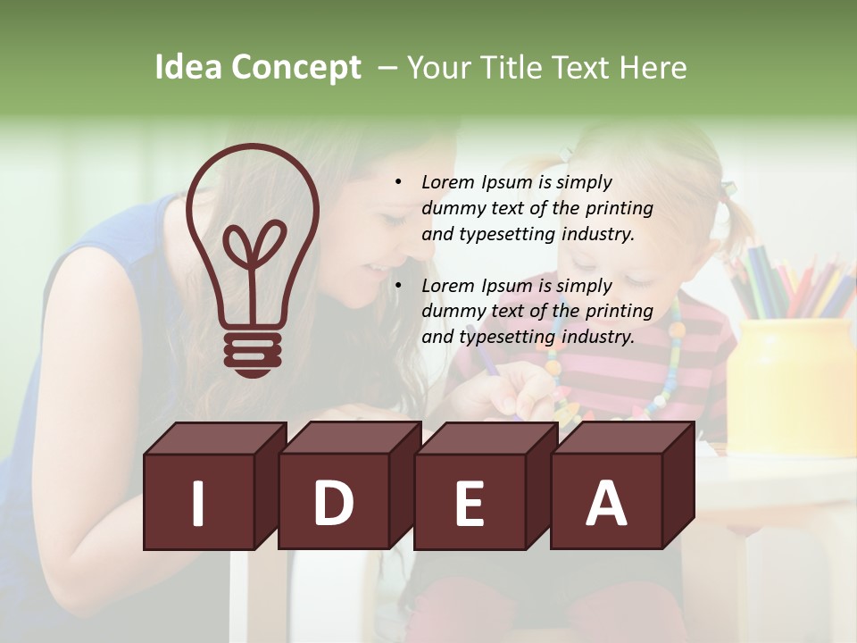 Selling Model Garden PowerPoint Template