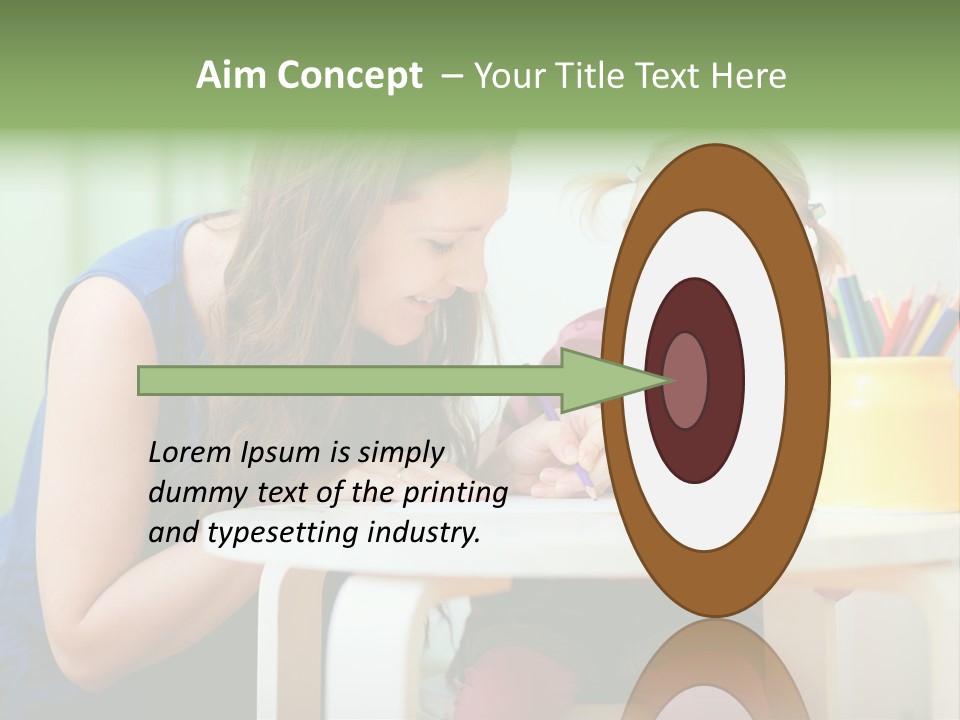 Selling Model Garden PowerPoint Template