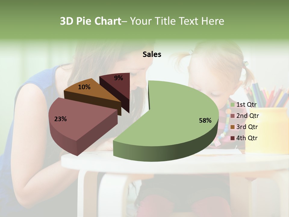 Selling Model Garden PowerPoint Template