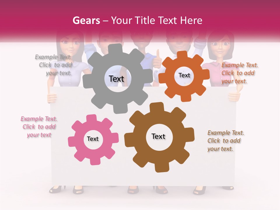 Human Hand Architecture Leaf PowerPoint Template