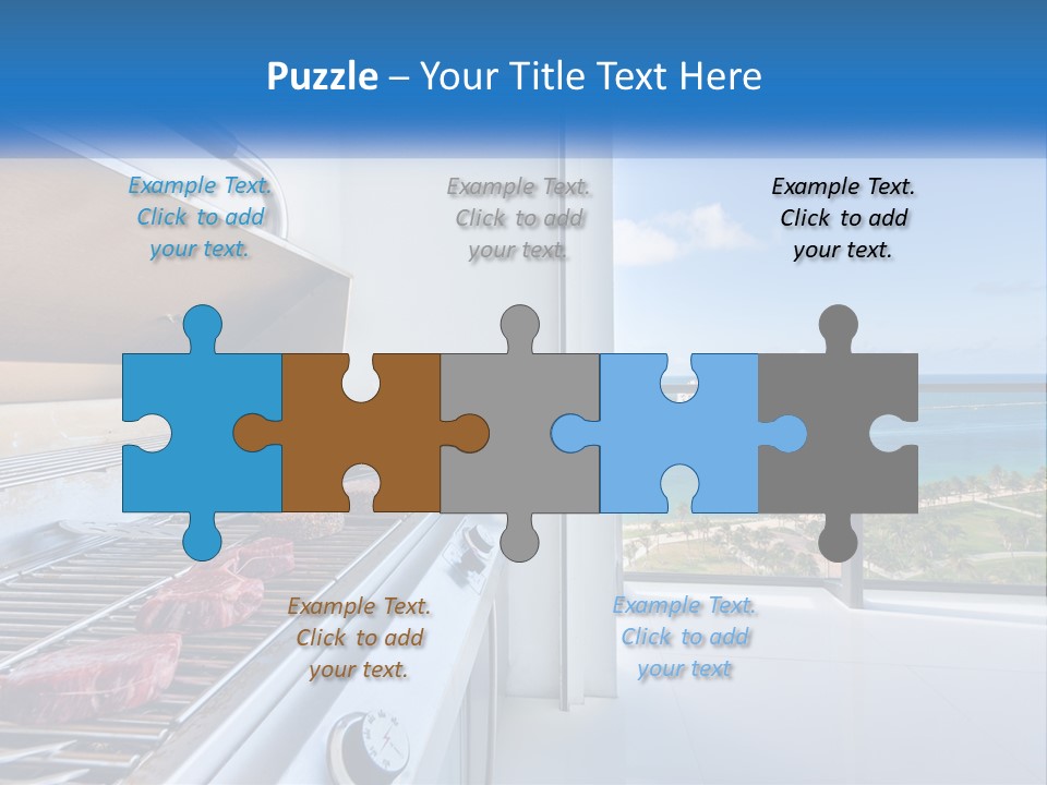 New Blue Sky Man PowerPoint Template