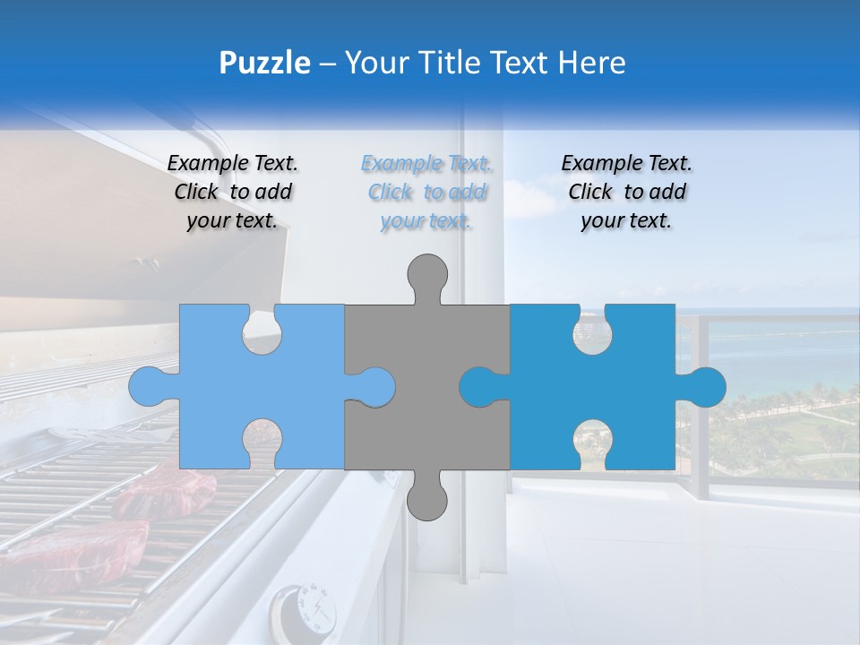 New Blue Sky Man PowerPoint Template