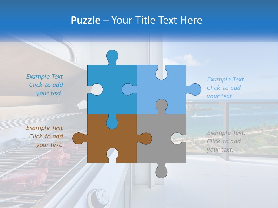New Blue Sky Man PowerPoint Template
