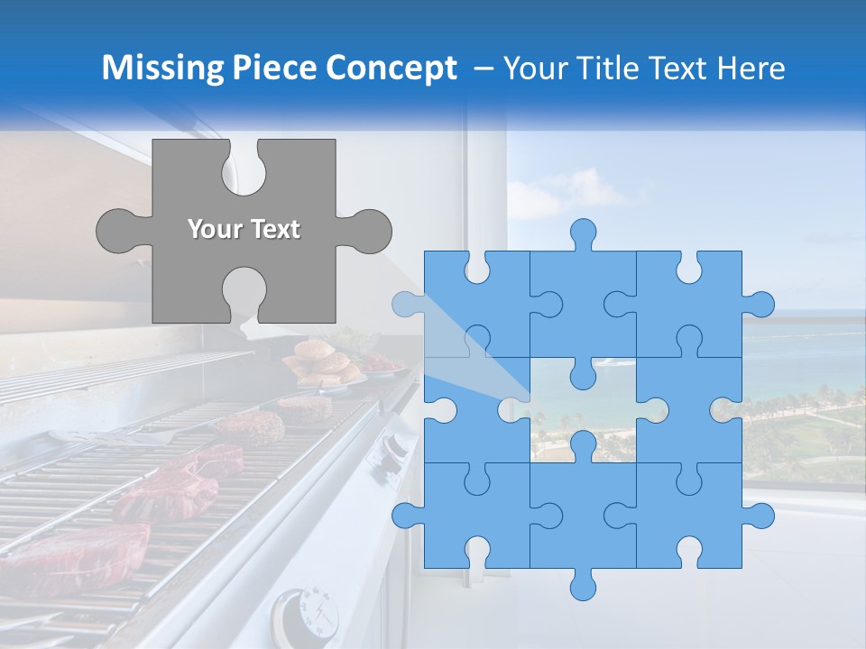 New Blue Sky Man PowerPoint Template