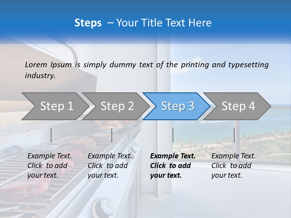 New Blue Sky Man PowerPoint Template