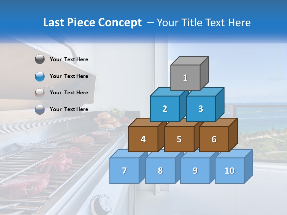 New Blue Sky Man PowerPoint Template