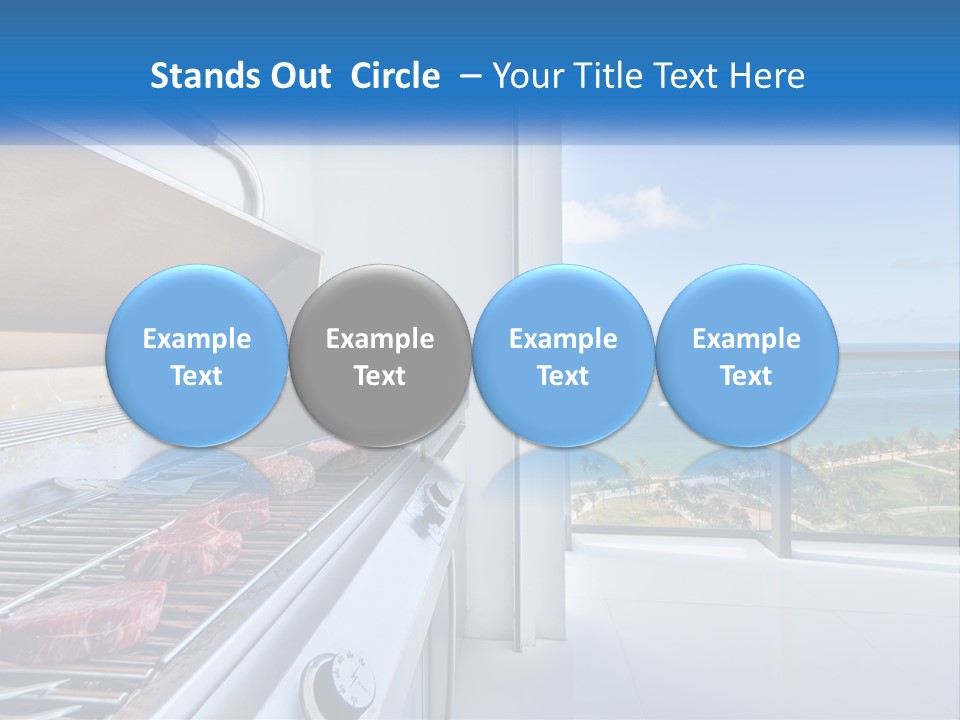 New Blue Sky Man PowerPoint Template