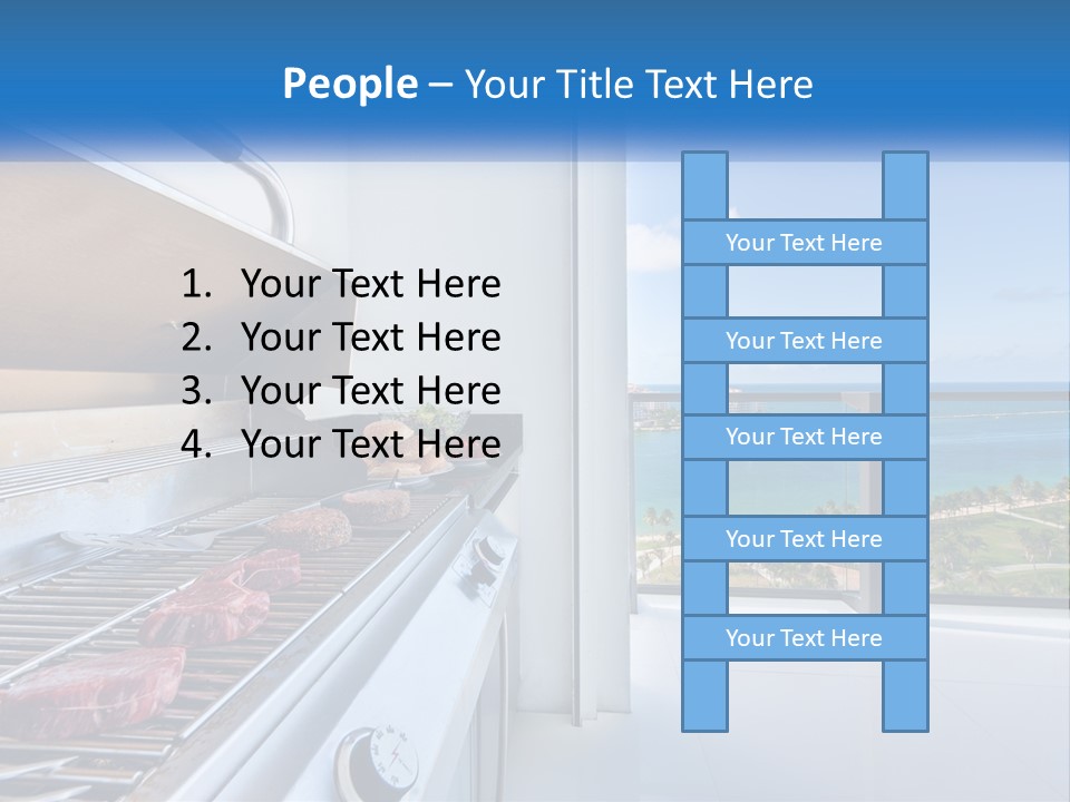 New Blue Sky Man PowerPoint Template