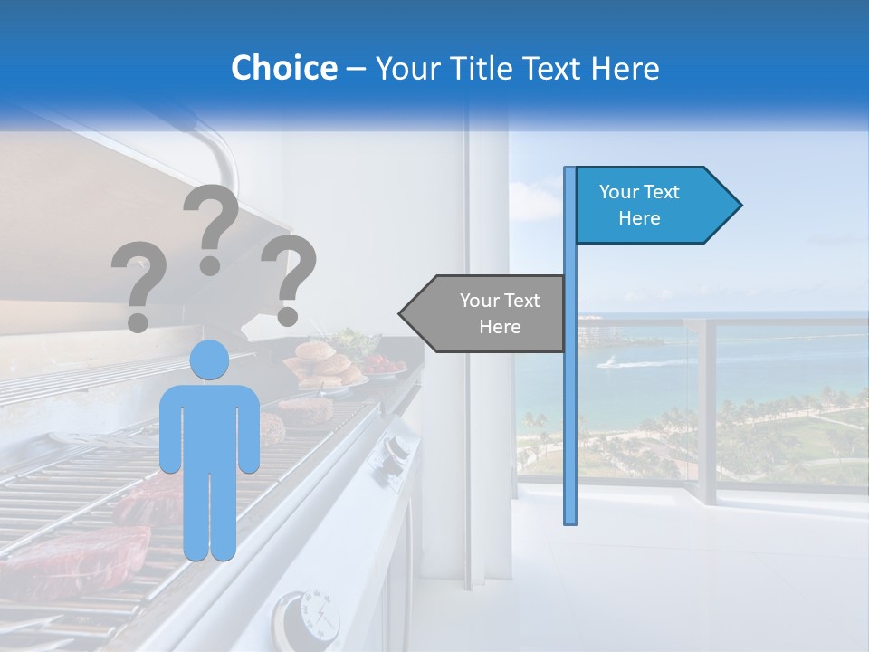 New Blue Sky Man PowerPoint Template