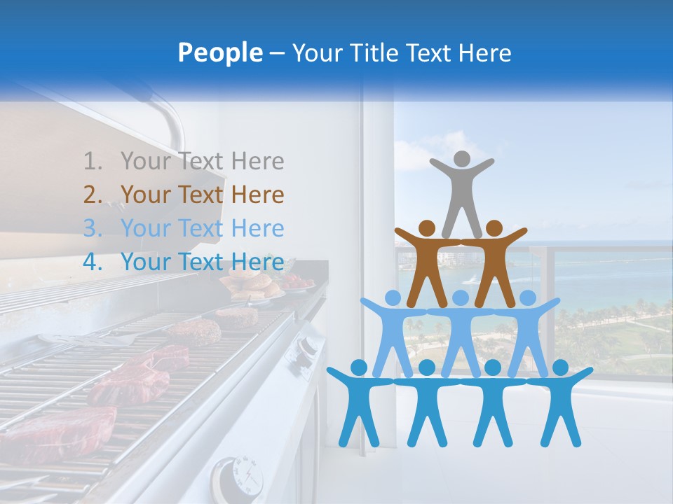 New Blue Sky Man PowerPoint Template
