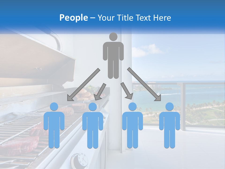 New Blue Sky Man PowerPoint Template