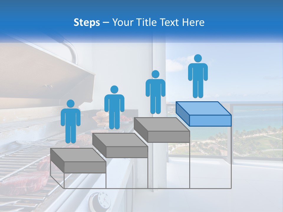 New Blue Sky Man PowerPoint Template