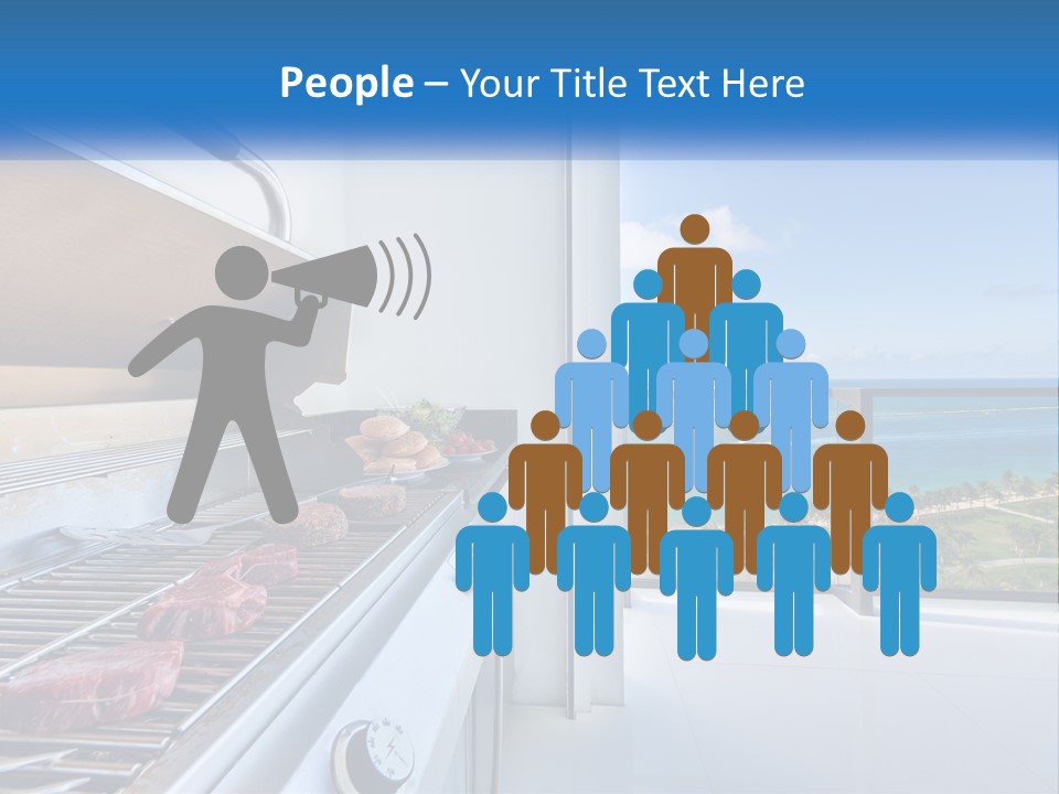 New Blue Sky Man PowerPoint Template