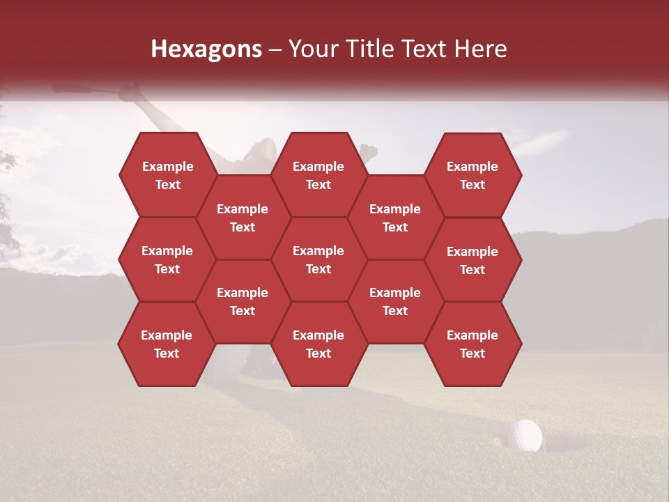 Human Hand Blue Sky Grass PowerPoint Template