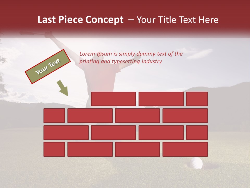 Human Hand Blue Sky Grass PowerPoint Template