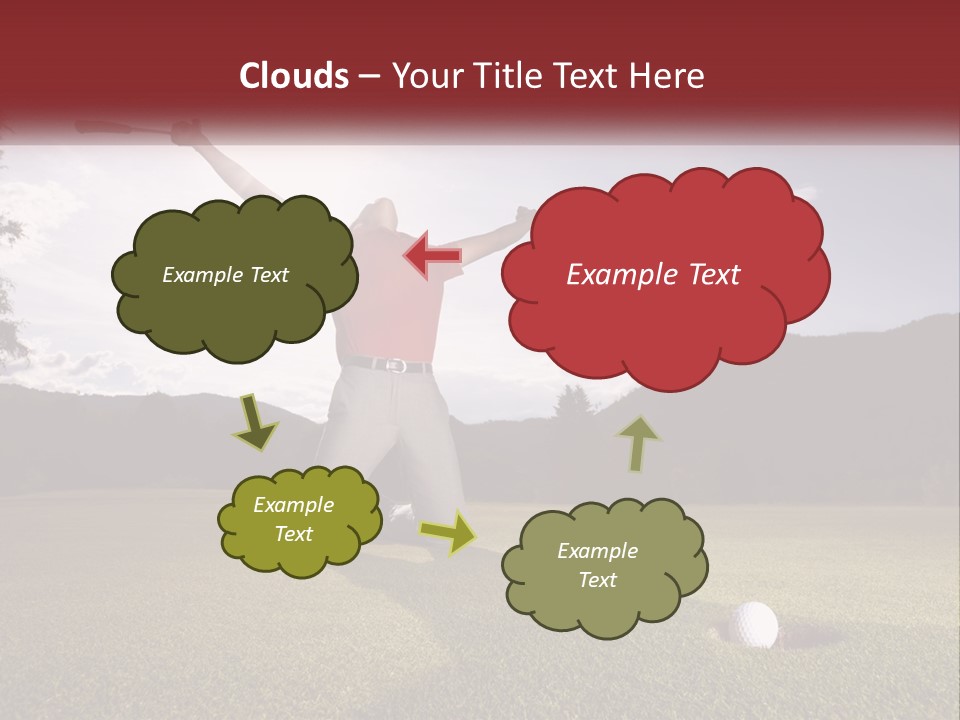 Human Hand Blue Sky Grass PowerPoint Template